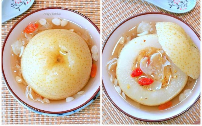 Yến chưng trái lê - Món ăn thơm ngon, giúp giải nhiệt, bổ phế và bồi bổ sức khỏe